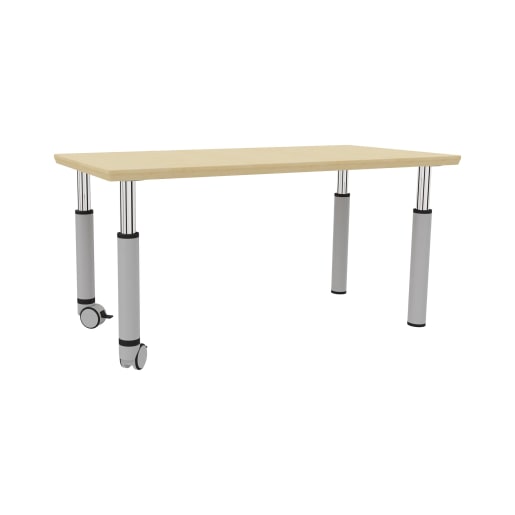 WEHRFRITZ Tisch move upp rechteckig, Rasterverstellung 59-76 cm, L120 x B60 cm | ab 18+ Monate | Klapp- und Mehrzwecktische