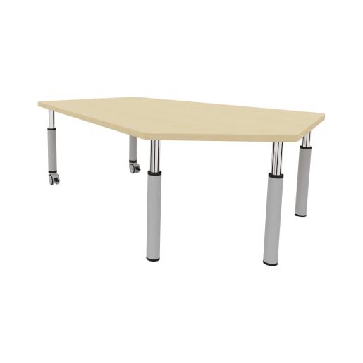 WEHRFRITZ Fünfeck-Tisch move upp groß, Rasterverstellung 59-76 cm, L172 x B122 cm | ab 18+ Monate | Klapp- und Mehrzwecktische