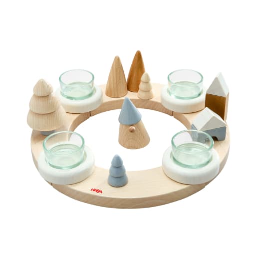 HABA Adventskranz, Holz, mit Teelichtern | ab 3+ Jahre | Dekoration