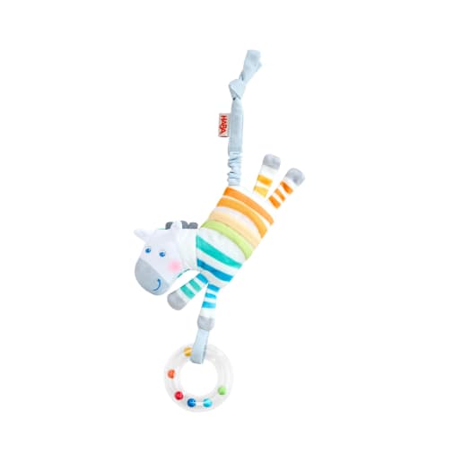 HABA Hängefigur Zebra, Greispielzeug für Babys, Entdeckerspielzeug, Motorik fördern