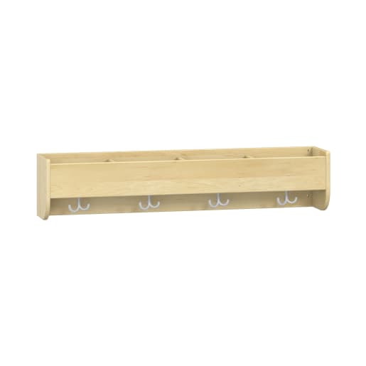 WEHRFRITZ Mützenablage YUNA, versch. Hakenfarben, 4 Fächer, B 120 x H 25,6 x T 22,1 cm