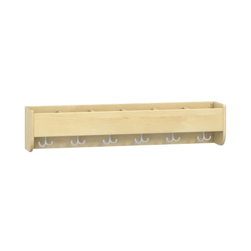 WEHRFRITZ Mützenablage YUNA, versch. Hakenfarben, 6 Fächer, B 120 x H 25,6 x T 22,1 cm