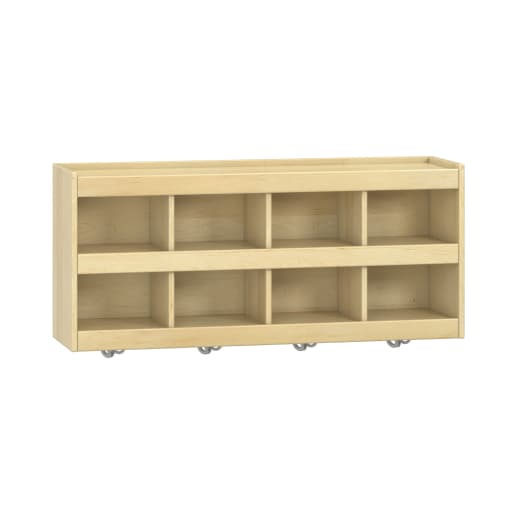 WEHRFRITZ Hängeregal YUNA, versch. Hakenfarben, 8 Fächer, 4 Haken, B 120 x H 52,5 x T 33 cm | ab 0+ | Schuh- und Mützenablagen | Für Krippe & 