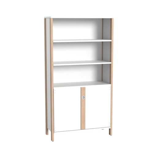 WEHRFRITZ Hochschrank Linus mit Doppeltür, B 110,4 x H 208,6 (mit Füßen) x T 45,7 cm | ab 0+ | Hochschränke und mittelhohe Schränke | Für Krippe & 