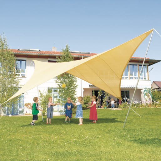 WEHRFRITZ Sonnensegel 6 x 6 m | ab 0+ | Sonnenschirme und Sonnensegel | Für Krippe & Kindergarten, Schule & Hort, Therapie & Pflege