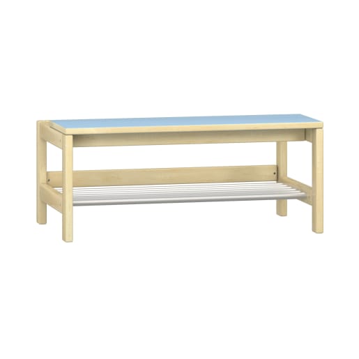 WEHRFRITZ Garderobenbank YUNA mit Wandabstand, Schuhablage, fest montierbar, div. Farben, B 80 x H 35 x T 45 cm | ab 3+ Jahre | Garderobenbank | Für 