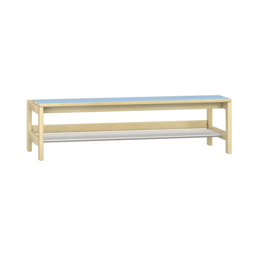 WEHRFRITZ Garderobenbank B120xH35xT45 cm, YUNA, mit Schuhablage, montierbar | ab 3+ Jahre | Garderobenbank | Für Krippe & Kindergarten