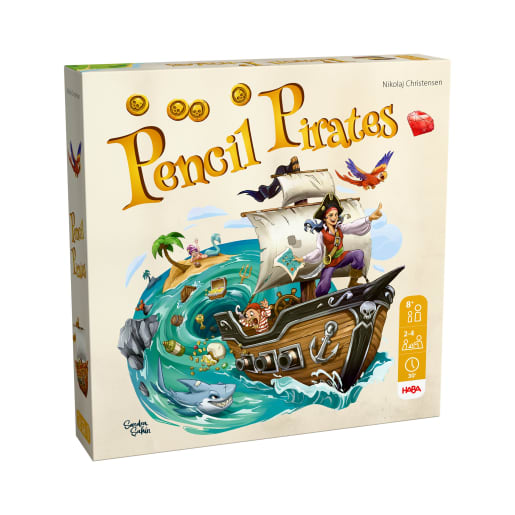 HABA Pencil Pirates, Brettspiel, Klassiker, Familienspiel, Kinderspiel