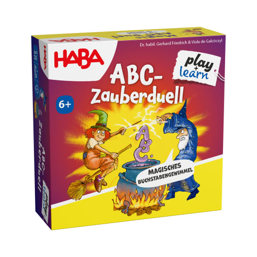 HABA ABC-Zauberduell, Hochwertiges Holz, geprüfte Qualität, Lernspiele, Gedächtnistraining für Kinder, Spiele zur Entwicklungsförderung