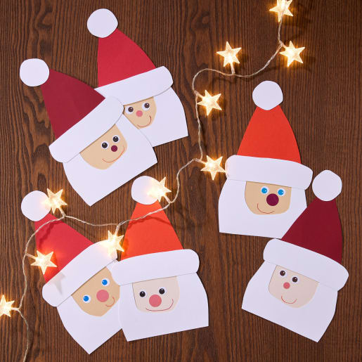 HABA Sachenmacher - Erstes Schneiden Nikoläuse, Bastelset Weihnachten, ab 3 J | ab 3+ Jahre | Bastelsets Papier