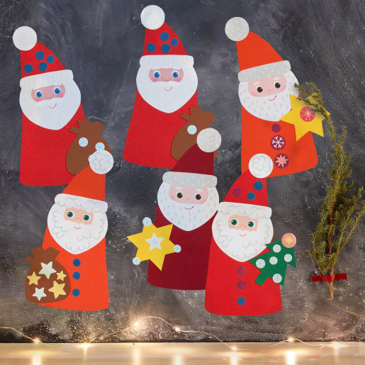 HABA Sachenmacher - Erstes Kleben Nikoläuse, Bastelset Weihnachten, ab 3 J. | ab 3+ Jahre | Bastelsets Papier