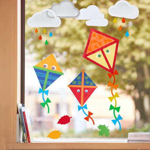 HABA Sachenmacher Fensterbild Drachen, Bastelset Herbst, 9 St., ab 5 Jahren