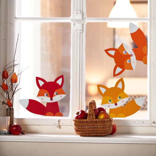 HABA Sachenmacher - Erstes Schneiden Füchse, Bastelset Herbst, 4 St., ab 3 J. | ab 3+ Jahre | Bastelsets Papier