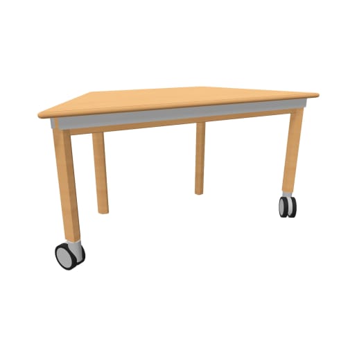 WEHRFRITZ Kita-Tisch Forma, Trapez, 120x60, Rollenmix