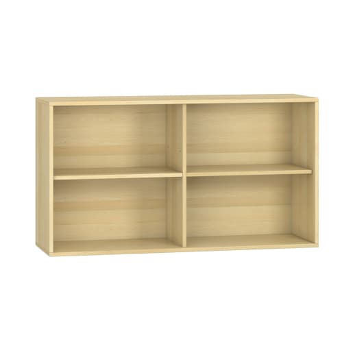 WEHRFRITZ Pureo Regalschrank, offen, Mittelwand, Furnier, B 137 x H 75 x T 42 cm
