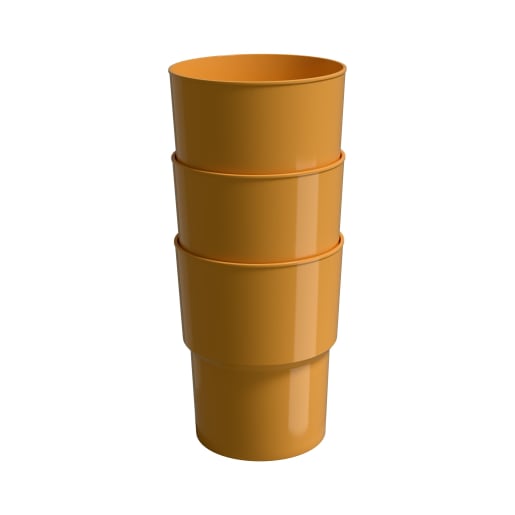 Zahnputzbecher 3er Set, 0,2 l orange