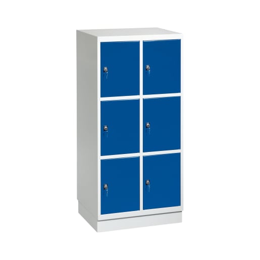 WEHRFRITZ Schultaschenschrank, 2 x 3 Fächer, B 82,5 x H 165 x T 50 cm | ab 6+ Jahre | Stahlschränke und Spinde | Für Schule & Hort
