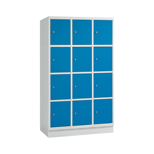 WEHRFRITZ Schultaschenschrank, 3 x 4 Fächer, B 122,5 x H 195 x T 50 cm | ab 10+ Jahre | Stahlschränke und Spinde | Für Schule & Hort