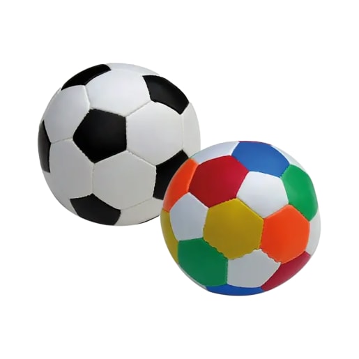 alldoro Mini-Softbälle-Set, schwarz-weiß & bunt, Ø 10 cm, ab 0 Jahren