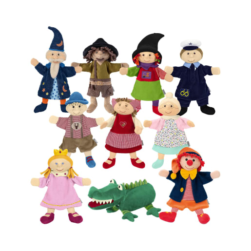 Handpuppen-Set für Kinder, 10-teilig, ab 3 Jahren