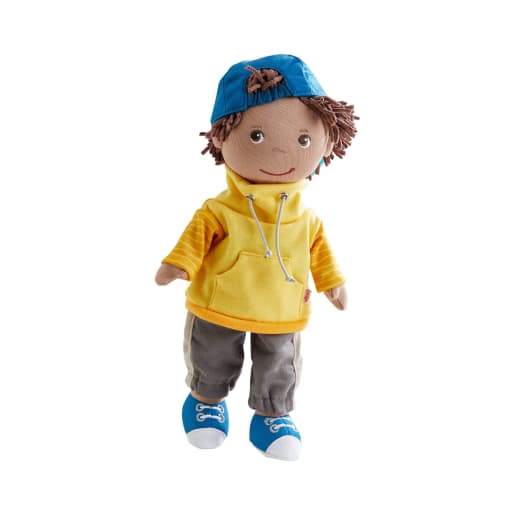 HABA Stoffpuppe Bruno, 30 cm | ab 18+ Monate | Puppen, Zubehör und Bekleidung