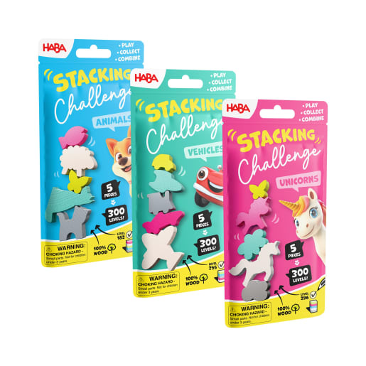 HABA 3 Set Stacking Challenge, Stapelspiele, ab 6 Jahren | ab 6+ Jahre | Motorikspiele