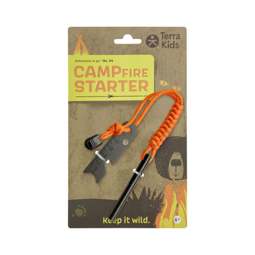 HABA Terra Kids Feuerstahl für Kinder, Feuerstarter-Set ab 6 Jahren, Natur erforschen, Kinderspielzeug Outdoor, MINT-Fähigkeiten ausbauen, 