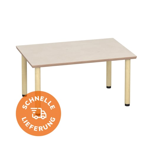 WEHRFRITZ Kita-Tisch Tabulo, Rechteck, 120 x 80 cm, H 59 cm, Filzgleiter | ab 5+ Jahre | Klapp- und Mehrzwecktische