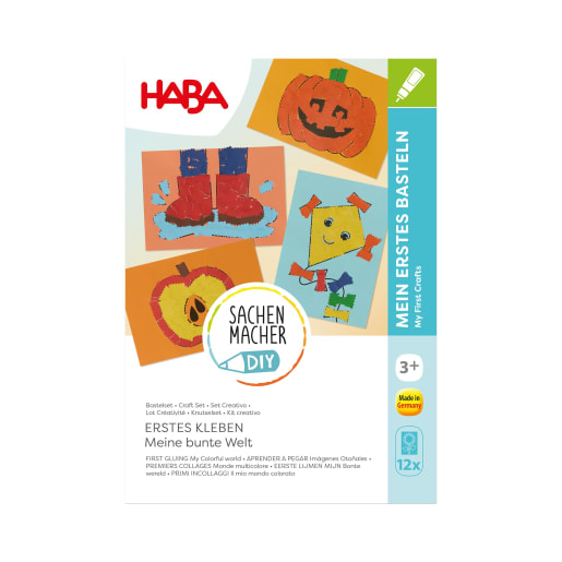 HABA Sachenmacher - Erstes Kleben Welt, Bastelset Herbst, 12 St., ab 3 Jahren | ab 3+ Jahre | Bastelsets Papier