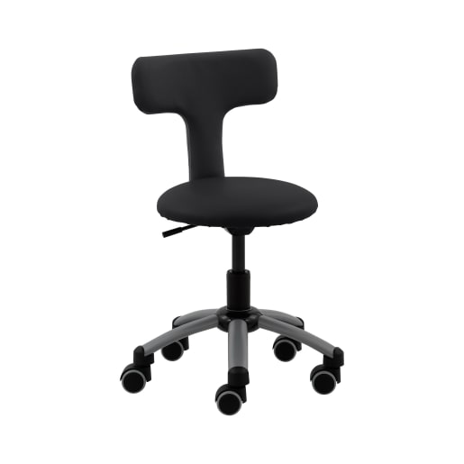 WEHRFRITZ Erzieher:innen-Stuhl Kunstleder schwarz, höhenverstellbar, Sitzhöhe 34 - 44 cm