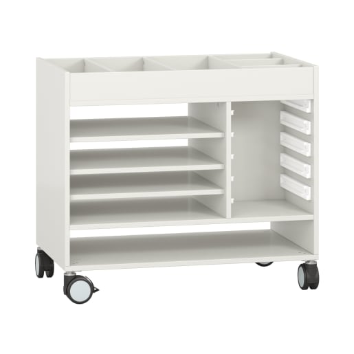 WEHRFRITZ Kreativwagen mittel, Atelierwagen mit Rollen, L 100 x B 60 x H 87,5 cm | ab 18+ Monate | Material- und Aufbewahrungswägen