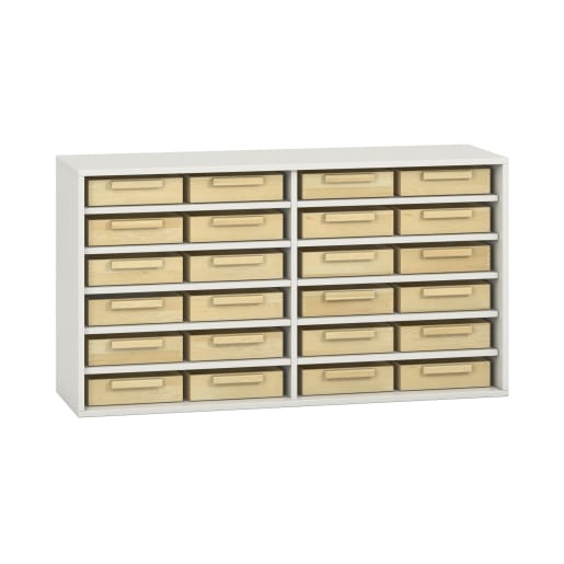 WEHRFRITZ Schrank mit 24 Eigentumskästen, offen, B 100 x H 75 x T 42 cm, Dekor | ab 0+ | Zubehör Schränke und Regale