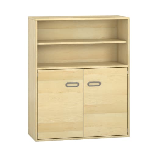WEHRFRITZ Kombischrank mit Türen, oben offen, Furnier, B 100 x H 125 x T 42 cm