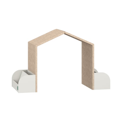 WEHRFRITZ Spielhaus mit Trennwandfunktion, schalldämmend, 59,5 x 119 x 55 cm | ab 3+ Jahre | Trenn- und Stellwände
