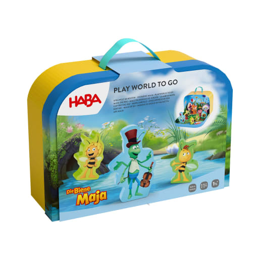HABA Spielwelt im Koffer – Die Biene Maja | ab 18+ Monate | Spielfiguren, Biegepuppen und Sets