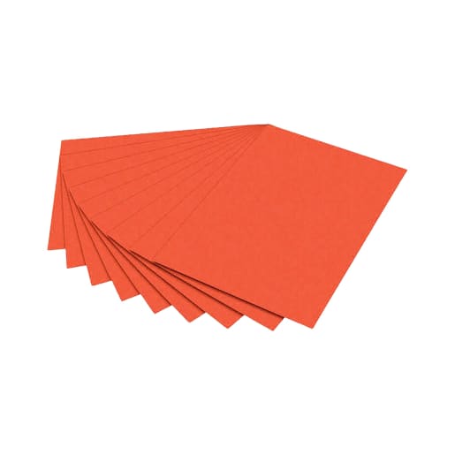WEHRFRITZ Tonkarton, orange, 220 g/m², 50 x 70 cm, 25 Bogen | Bastel-, Tonpapier und -karton | Für Krippe & Kindergarten, Schule & Hort, Therapie & 