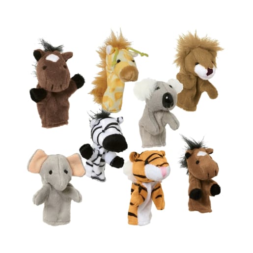 WEHRFRITZ goki-Fingerpuppen-Set Tiere, 8-teilig | ab 12+ Monate | Puppen, Zubehör und Bekleidung | Für Krippe & Kindergarten, Schule & Hort, Therapie 