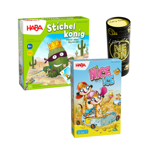 HABA Reisespiele-Set, 3-teilig, ab 6 Jahren | ab 6+ Jahre | Sand- und Gartenspielzeug