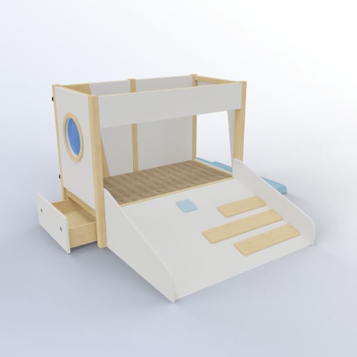 WEHRFRITZ Krabbler Spielhaus Korallenbucht | ab 12+ Monate | Spielanlagen/Kombinationen Bauteile 2 Ebene (fest installier