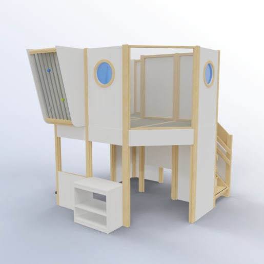 WEHRFRITZ Spielhaus Wolkeninsel | ab 3+ Jahre | Spielanlagen/Kombinationen 2 Ebene (fest installiert)