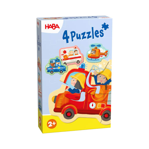 HABA 4 Erste Puzzles - Einsatzfahrzeuge | ab 2+ Jahre | Puzzles