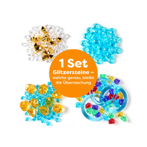 HABA Glitzersteine-Set – 4 Überraschungstütchen zum Basteln & Dekorieren | Kleingeschenke