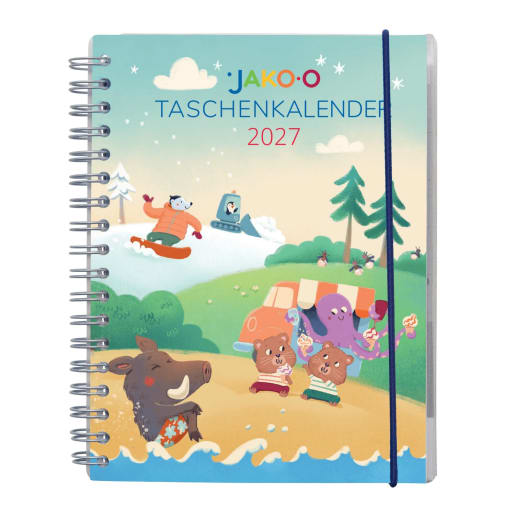 JAKO-O Taschenkalender, Spiralbindung, A6 | Jahreskalender