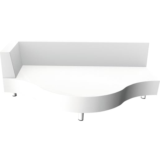 WEHRFRITZ Wellenpodest mit Ecklehne links, Sitzhöhe 44 cm