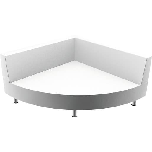 WEHRFRITZ Viertelkreispodest mit 2 Rückenlehnen, Sitzhöhe 44 cm