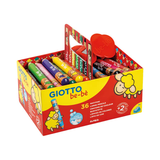 GIOTTO Giotto be-be – Kinder-Buntstifte, 36 Stück + 2 Spitzer