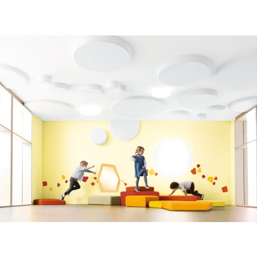 abacustica Abacustica Akustik-Decken-Set, weiß, für 45 - 55 m² Raumgröße
