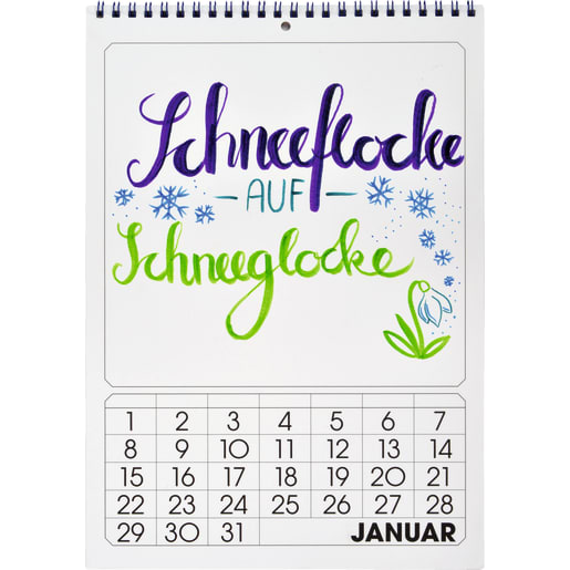 Mal- und Klebekalender, 5 Stück