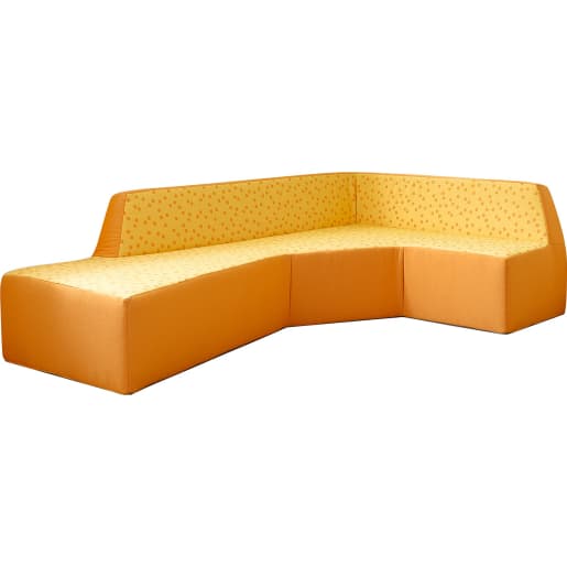 WEHRFRITZ Ecksofa links, div. Stoffe, Sitzh. 30 cm