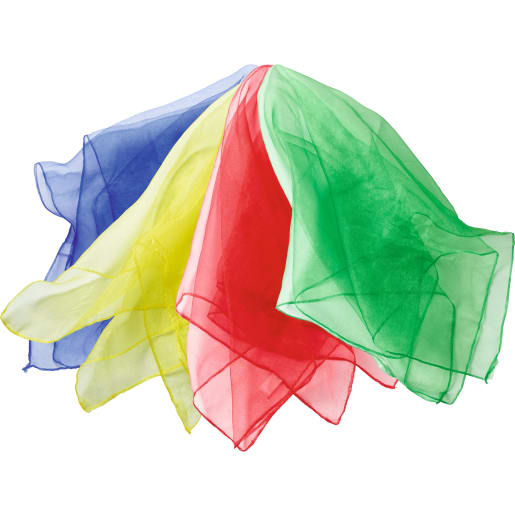 WEHRFRITZ Chiffontücher-Set, 12-teilig | ab 0+ | Fitness, Kraft und Ausdauer | Für Krippe & Kindergarten, Schule & Hort